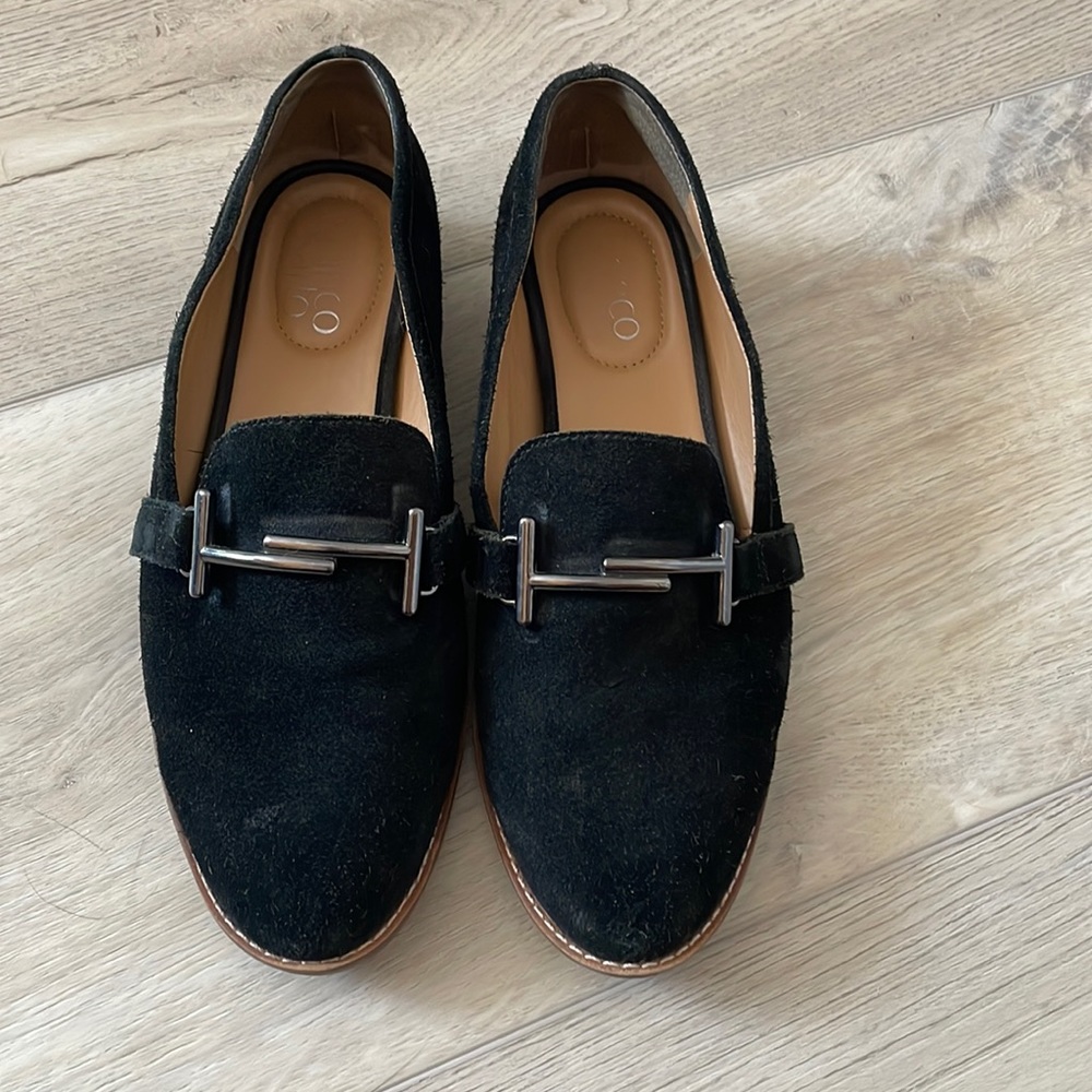 Franco Sarto Black Loafers